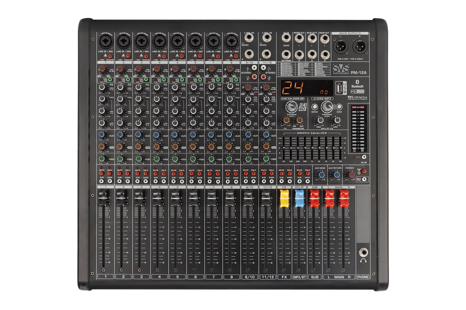 SVS Audiotechnik mixers PM-12A Активный аналоговый микшерный пульт, 12-канальный в Угличе